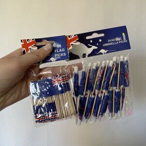 NWT Australian flag decorations toothpicks party decor southern cross cupcakes